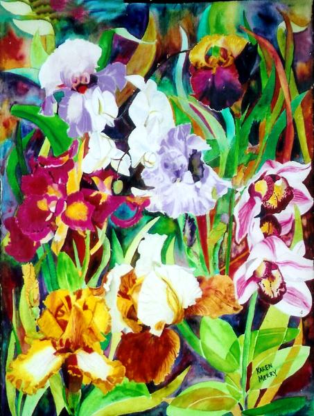 Orchids & Irises I